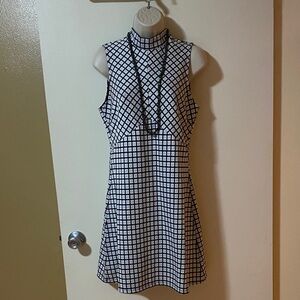 Miss Selfridge Black and White Checkered Mini Dress